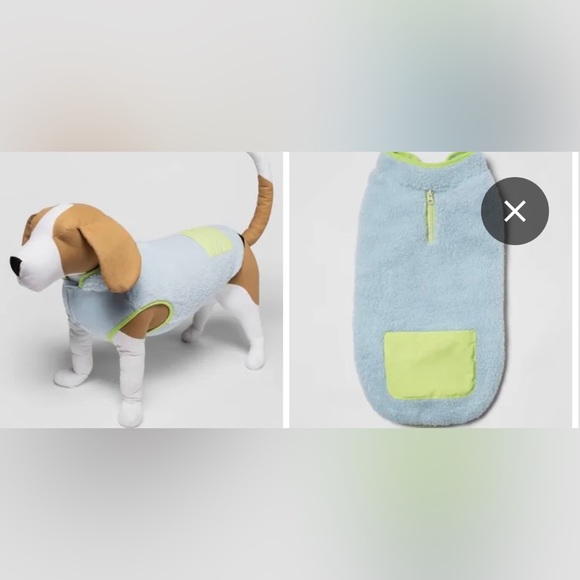 boots and barkley Dog Sherpa Dog And Cat Vest Gray Aqua Small Boots